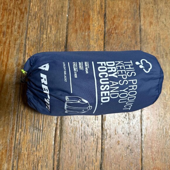 NEW Rev'it Rain Jacket Cyclone 3 H2O, Navy Blue, Men's Medium - Picture 6 of 6